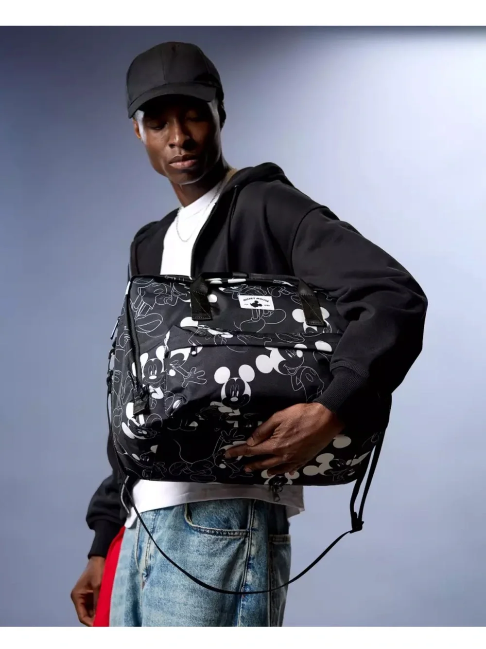 Mickey Mouse Black & White Duffle Bag